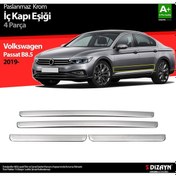 Resim S-Dizayn Vw Passat B8.5 Krom İç Kapı Eşiği 4 Parça 2019 ve Üzeri N11.2159 