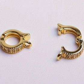 Resim 2 adet 18K Altın Kaplama İnci Hinged Kolye Artırıcı Kulp Tokaları Pirinç Altın Kolye Artırıcı DIY Takı Yapımı Aksesuarları 
