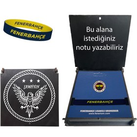 Resim Fenerbahçe Lisanslı Siyah Ahşap Kutulu Bileklik 