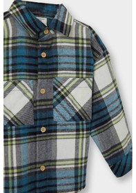 Resim Defacto Erkek Bebek Ekose Desenli Flanel Uzun Kollu Gömlek G0765a525wner118 Ekru 