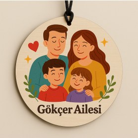 Resim İmpivo Aile Temalı Dikiz Ayna Süsü 