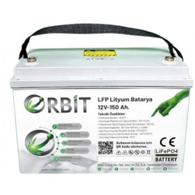 Resim Orbit 12 V 150 Ah Lifepo4 Akü 