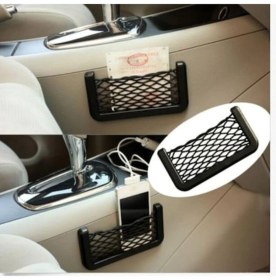 Resim Atlas Araç Içi Fileli Pratik Göz Telefon Için Yapışkanlı Fileli Ceplik 