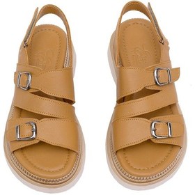 Resim Elit Vesta Kadın Hakiki Deri Düz Sandalet Taba Taba 