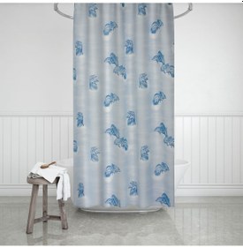Resim Zethome Evdy Banyo Duş Perdesi 7085 Çift Kanat 2X110X200 