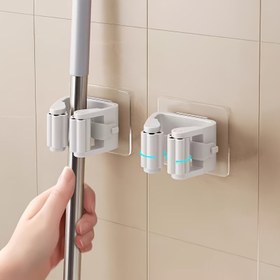 Resim 2 Adet Garaj Depolama Paspas Askısı, Mutfak Süpürge Kancaları, Çalışma Odası İçin Kolay Kurulumlu Güvenli Yapışkanlı Delme Şart Olmayan Ev/Mutfak Banyo Ofis ve Araç ile Uyumludur 