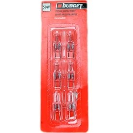 Resim Budget 50W 12V G6,35 (6'lı Paket) Halojen Kapsül Ampul 