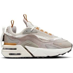 Resim Nike Air Max Furyosa Sneaker Gray Platform Taban 4cm Kadın Günlük Spor Ayakkabı Gri 