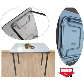 Resim Depolife Yemek Piknik Masası Balkon Masası Katlanır Masa 60X80Cm 