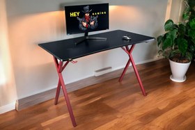 Resim HEY GAMİNG PROFESYONEL OYUNCU MASASI, SİYAH KIRMIZI, 120 CM 