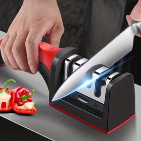Resim Bıçak Bileyici 4 Aşamalı Profesyonel Mutfak Bıçağı Bileme Taşı Tungsten Elmas Seramik Bıçak Bileme Aracı 
