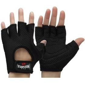 Resim Spor Unisex Air Body Fıtness Bisiklet Ağırlık Eldiveni Terletmez Yarım Parmak 