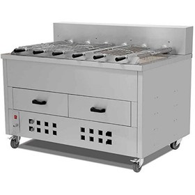 Resim Empero EMP.6YI Kömürlü Yatay Piliç Kızartma Makinesi 6 Şiş Kapasiteli - Doğalgazlı 