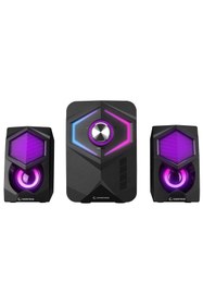 Resim Rampage RMS-175BT 2+1 5W*2 Bluetooth+USB-TF-FM Rainbow Aydınlatmalı Gaming Speaker Hoparlör 