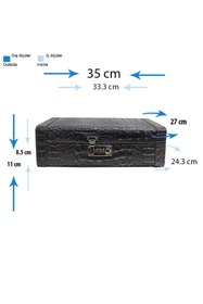Resim Dama Stile Skh64, Pu-deri 15'li Saat Ve Tespih Kutusu 