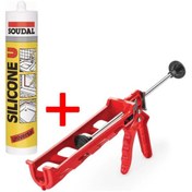 Resim Selsil Şeffaf Silikon Seti 280ml Silikon Ve Tabancasıyla Birlikte 