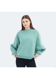 Resim Slazenger VIA Kadın Oversıze Yeşil Sweatshirt 