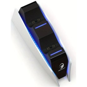 Resim Wangxi 3705 Beyaz Ps5 Kontrolcu Sarj Istasyonu Usb Type C Kablosu İle Ps5 Kablosuz Kumanda Sarj Tabani Ps5 Aksesuarlari 