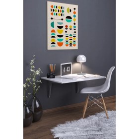 Resim Kaffa Home kamelya Duvara Monte Katlanabilir Yemek Masası Balkon Masası Çalışma masası mutfak masası 45 x 75 