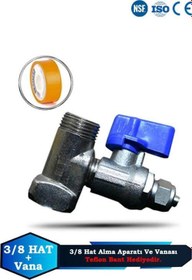Resim Su Arıtma Cihazı Ful Pirinç Malezeme 3/8 Hat Alma Aparatı Ve Hat Alma Vanası (Teflon Hediye) 