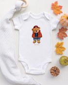 Resim TUĞBABABY Özel Tasarım Lisanslı Sevimli Ayı Hello Winter Bebek Body Beyaz Bebek Badi Zıbın 