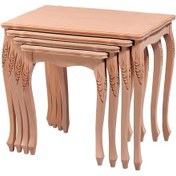 Resim Zigon Lükens Aslan Oymalı Model Sehpa Ham Torna Kayın Ayak Iskel (452742860) 