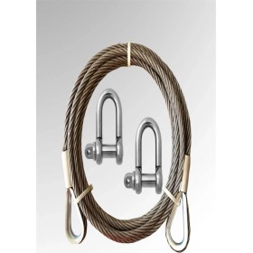 Resim Mediterian 9 Metre 7 Ton Çelik Araç Çekme Halatı, 2 Adet Mapa, Güçlü ve Dayanıklı Çekme Halatı 