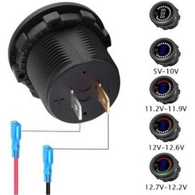 Resim Elektroniklimanı-Voltmetre Pano Tip Akü Göstergeli 28Mm 6-32V 