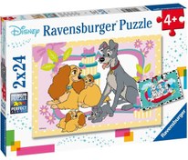 Resim Ravensburger 2x24 Parça Puzzle Walt Disney Favori Hayvanlar 050871 