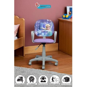 Resim Depolife Çocuk Odası Sandalyesi Ders Çalışma Ofis Koltuğu Öğrenci Sandalye Beyaz Tekerli Yükseklik Ayarlı 