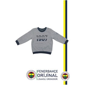 Resim Fenerbahçe Lisanslı Uzun Kol Lacivert Bebek 1907 Sweat Gri 