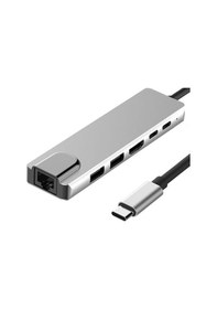 Resim Daytona Cf04 Type C To Usb 3.0 Hdmı Pd Rj45 Sd Kart Okuyucu Hub 