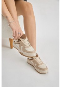 Resim Tonny Black Termo Taban Bağcıklı Kadın Bej Toprak Spor Ayakkabı Tba230 Bej Toprak 