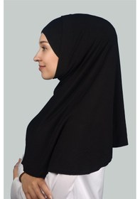 Resim Altobeh İkili Set Pratik Eşarp Hazır Türban ve Hijab Tesettür Bonesi (XL) - Siyah 