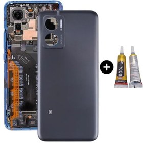 Resim Teknik Evim Redmi Note 11E Uyumlu Arka Pil Kapağı Siyah + B7000 
