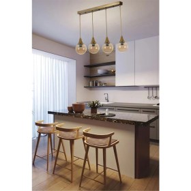 Resim Renkli 4'lü Bal Camlı Sarkanlı Sırlı Dekoratif Aksesuar 