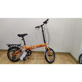 Resim Salcano SALCANO F100 (SLCN100) 6 Vites 16 Jant Katlanır Bisiklet Turuncu Kırmızı 