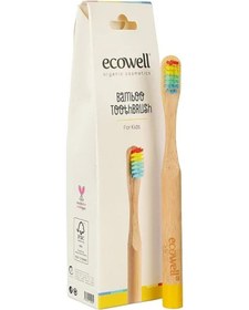 Resim Ecowell Bambu Çocuk Diş Fırçası 