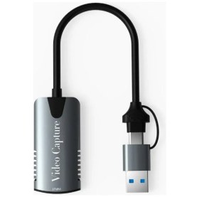 Resim Hype Store Type-C To USB 2in1 Video Capture Yakalama Kartı Uçlu HDMI To Type-C Pc Bilgisayar Video Adaptör Çevi 