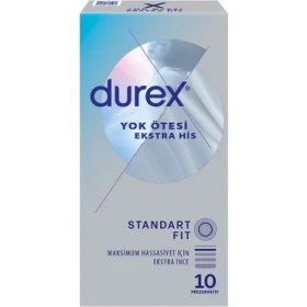 Resim Durex Yok Ötesi Ekstra Ince Ekstra His 10'lu Prezervatif 