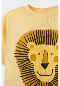 Resim DeFacto Erkek Bebek 2'li Takım Aslan Baskılı Kısa Kollu Tişört Esnek Belli Şort E1183A525SMYL488 