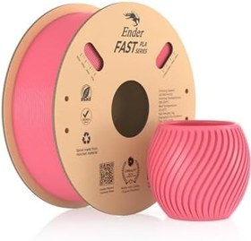 Resim Creality Ender Fast PLA Filament 1,75 mm, 3D Yazıcı Filament 300 mm/sn'ye kadar Yüksek Hız, Geri Dönüştürülebilir Karton Makara, Çoğu FDM 3D Yazıcıya Uygun - 1 kg (2,2 lb) Pembe 