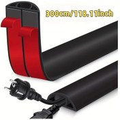 Resim Xuweiwei Siyah 3m Kablo Kanalı Yer Ve Duvar Kablosu Koruyucu Kablolama 