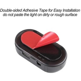 Resim Pazly Yanıp Sönen Reedark Önleyici Led Kırmızı/mavi Kablosuz Işığı Hırsızlık Güneş Enerjili Araç Alarm - Qq 