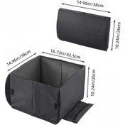 Resim Fochsia Siyah 2si 1 Arada Araç Bel Yastığı Saklama Kutusu Katlanır Seyahat Bel Desteği Sürüş 