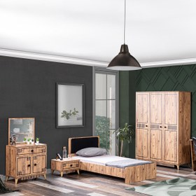 Resim Atlantik Genç Odası Takımı - Karyola - Dolap - Komodin - Şifonyer 