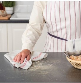 Resim Hıldegun Kurulama Bezi Kırmızı Beyaz 