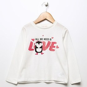 Resim Mammaramma Baskılı Ekru Bebek T-Shirt 22FWG-64 