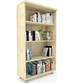 Resim Modüler Dünyası Kitaplık Dosya Dolabı Meşe - 80X35X153 Meşe 