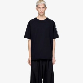 Resim Raw Edge 3-Stripes Tee 'Black' 